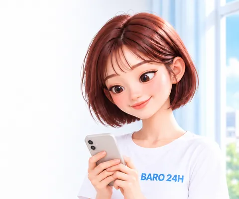 밝게 웃으며 상담을 안내하는 20대 여성 3D 인물